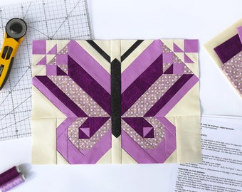 Butterfly pattern /  PDF pattern / Foundation Paper Piecing / FPP Pattern / Modern quilt patterns