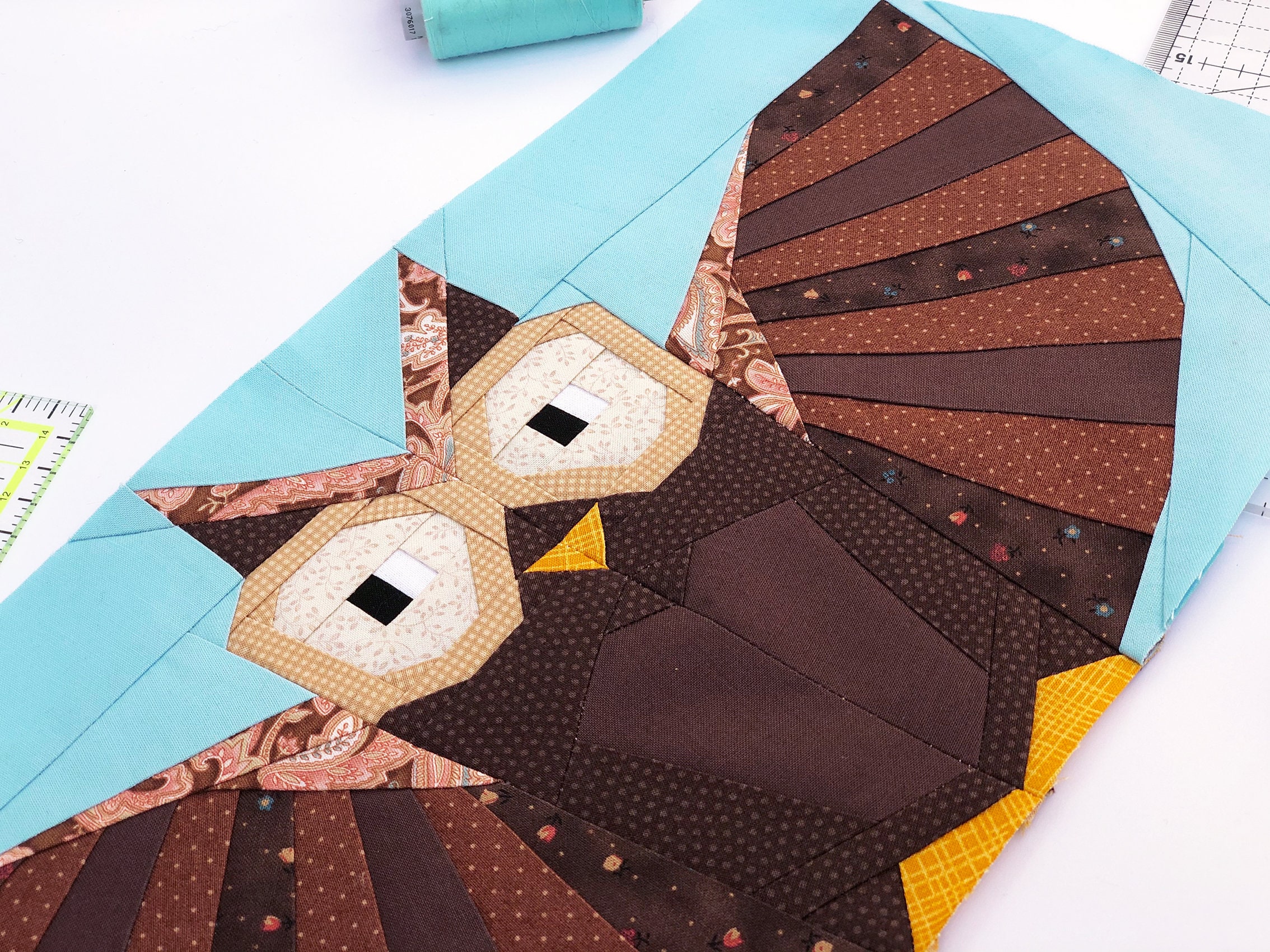 Owl Pattern / Halloween Quilt Block / Paper Piecing Quilt Etsy Australia