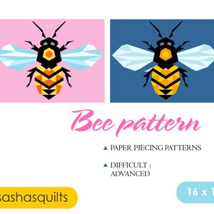 Bee Quilt Pattern / PDF Pattern / Foundation Paper Piecing / FPP ...