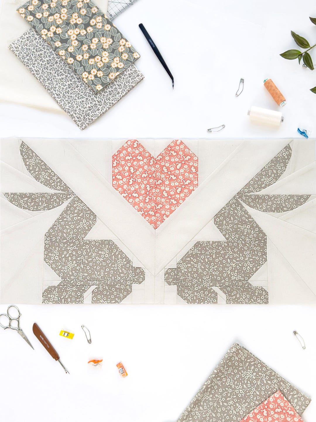Bunny Love Quilt / Happy Easter Design / FPP Patterns / PDF Pattern - Etsy