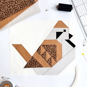 Sparrow quilt pattern / Mini bird  / PDF pattern / Foundation Paper Piecing / FPP Pattern
