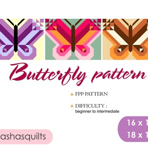 Butterfly Pattern / PDF Pattern / Foundation Paper Piecing / FPP ...