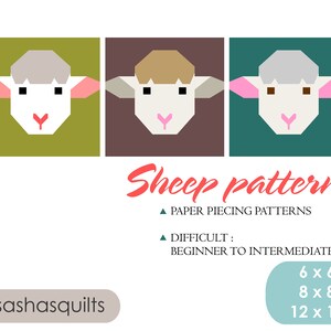 Sheep Quilt Pattern / PDF Pattern / Foundation Paper Piecing / - Etsy