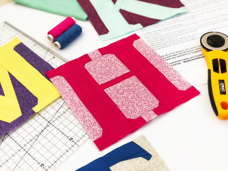 Quilt Block Alphabet / PDF Pattern / Paper Piecing Quilt - Etsy