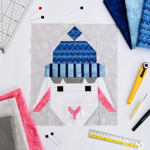 Schapenwinterquiltpatroon / PDF-patroon / Foundation Paper Piecing / FPP-patroon / Dierengezichten / Kerstmis