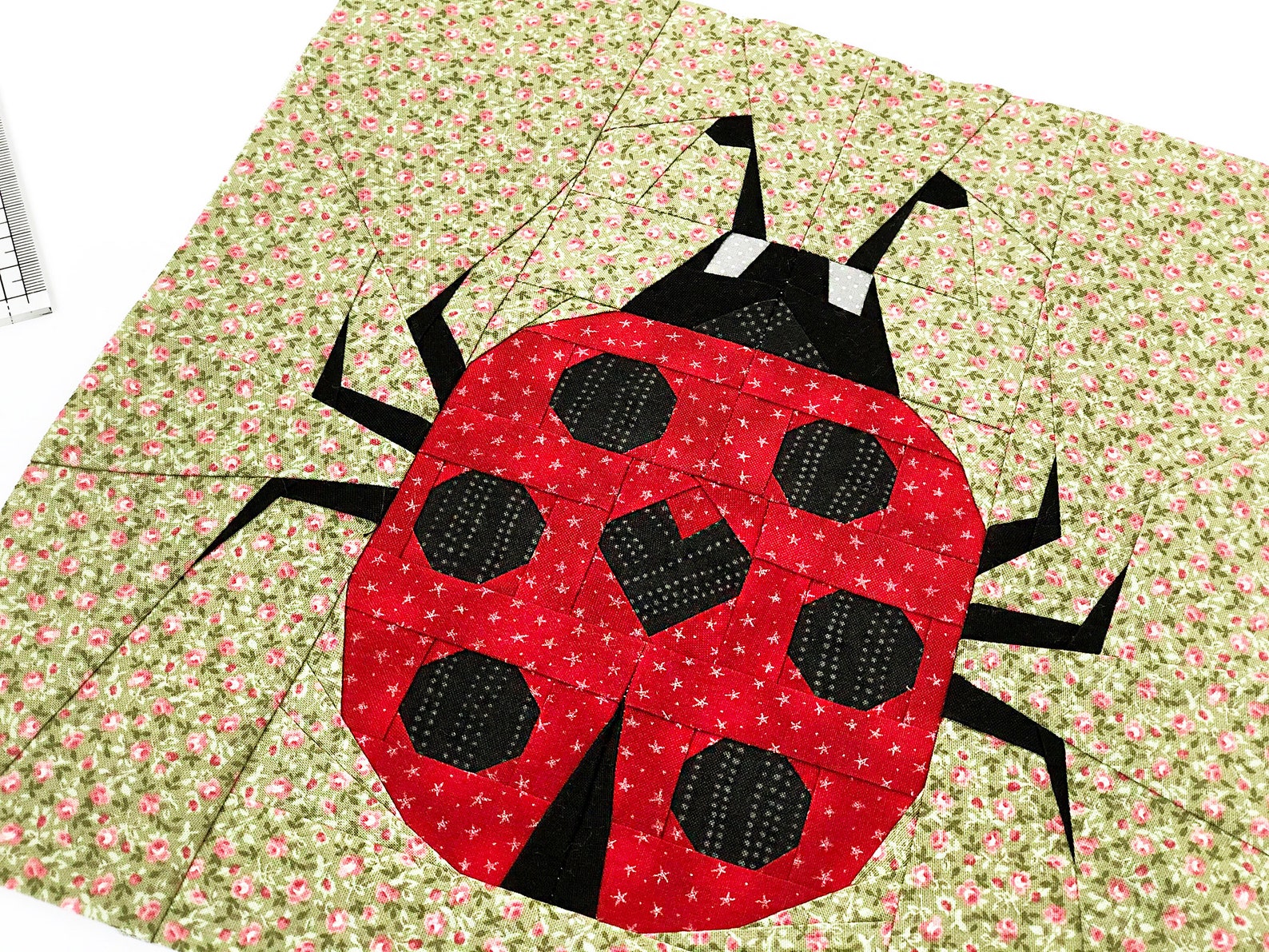 Quilt Block Beetle Ladybug / PDF Pattern / Paper Piecing Quilt Etsy