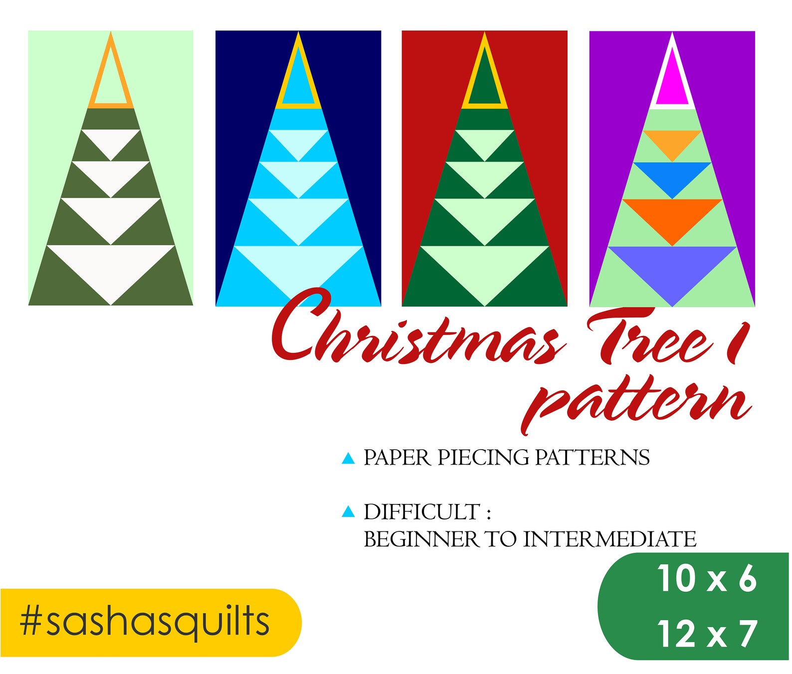 Quilt Block Christmas Tree / PDF Pattern / Paper Piecing Quilt | Etsy