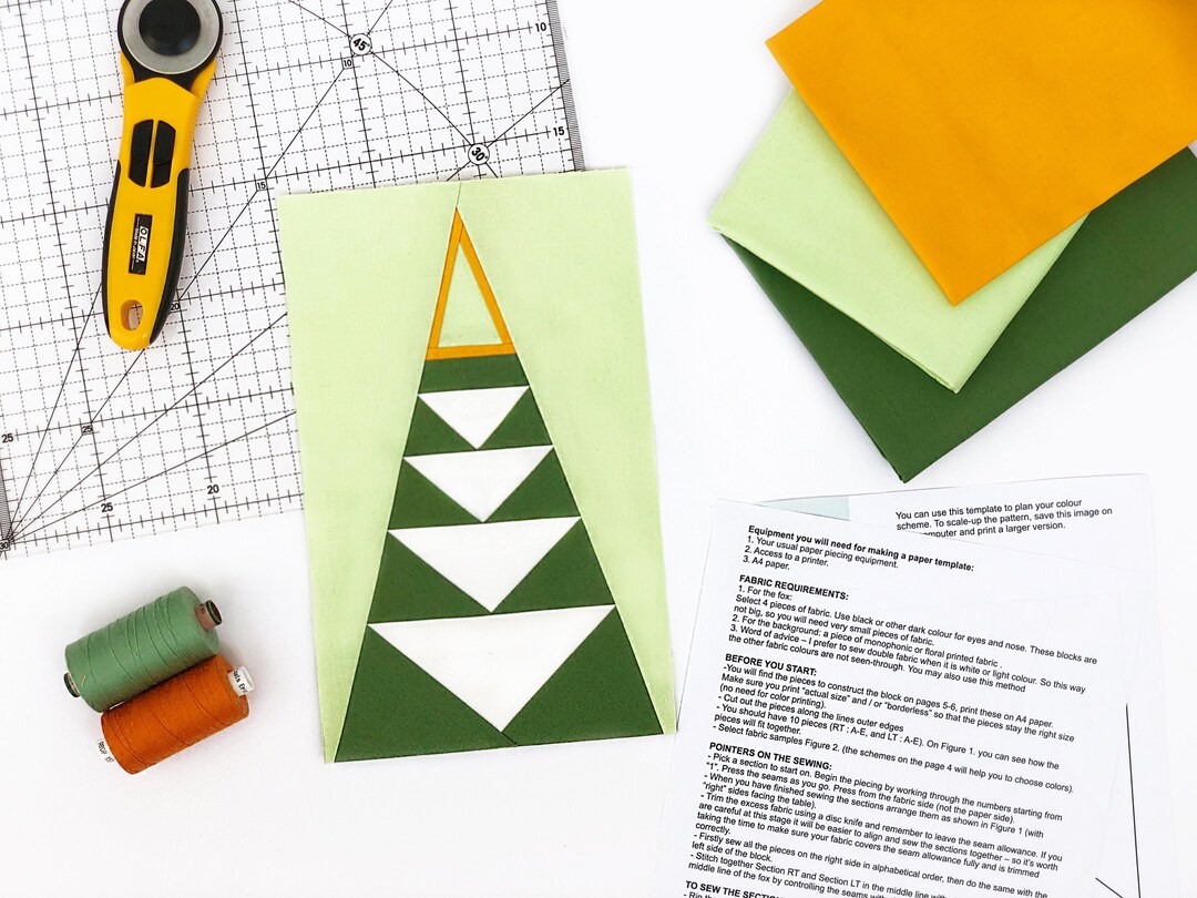 Christmas Tree Pattern / Quilt Block Christmas Tree / PDF Pattern ...