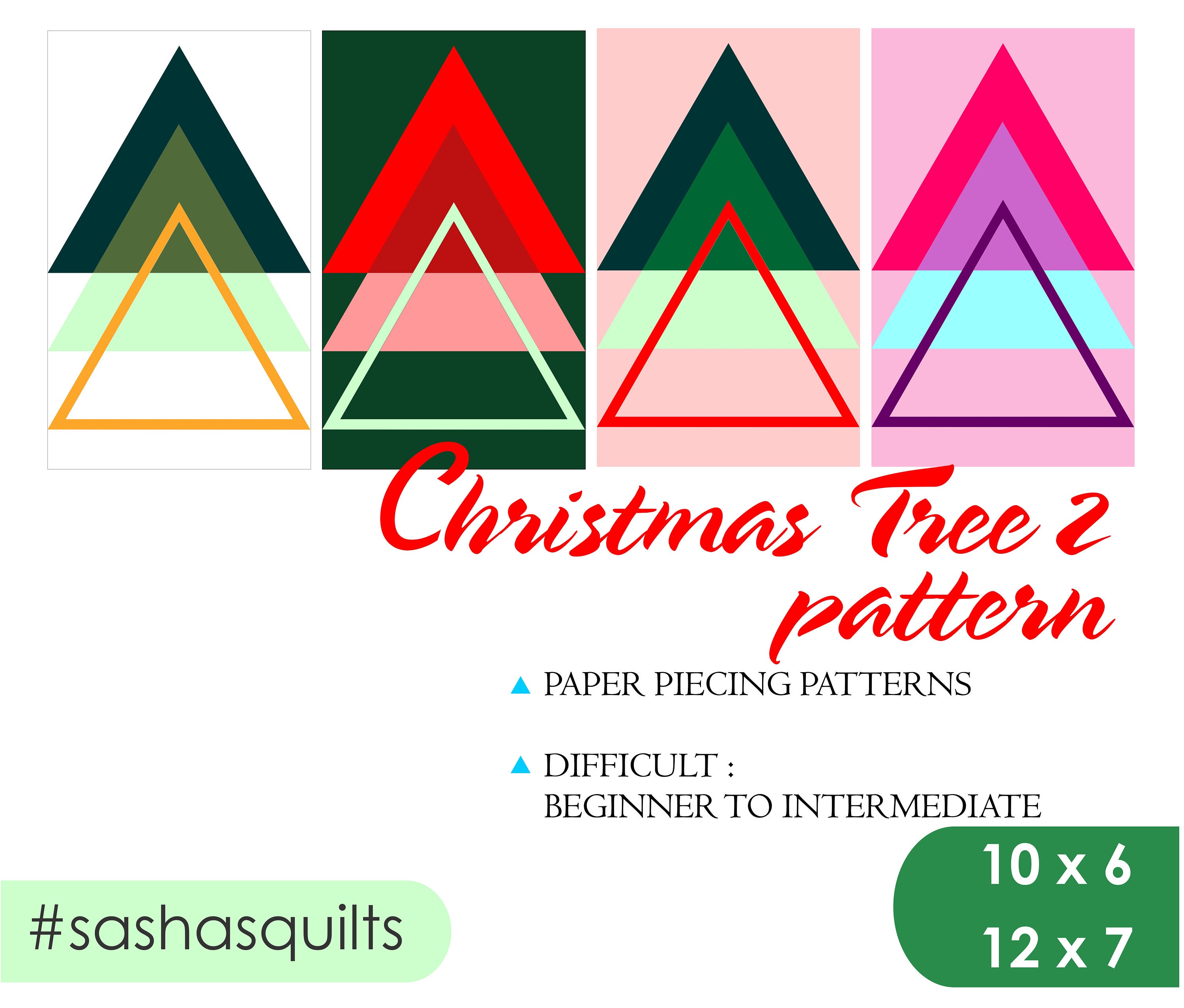 Christmas Tree Pattern / Quilt Block Christmas Tree / PDF Pattern ...