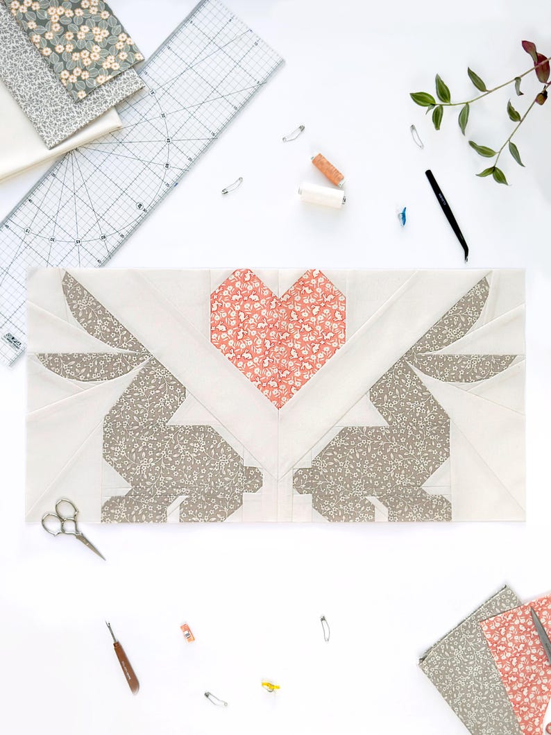 Bunny Love Quilt / Happy Easter Design / FPP Patterns / PDF Pattern - Etsy