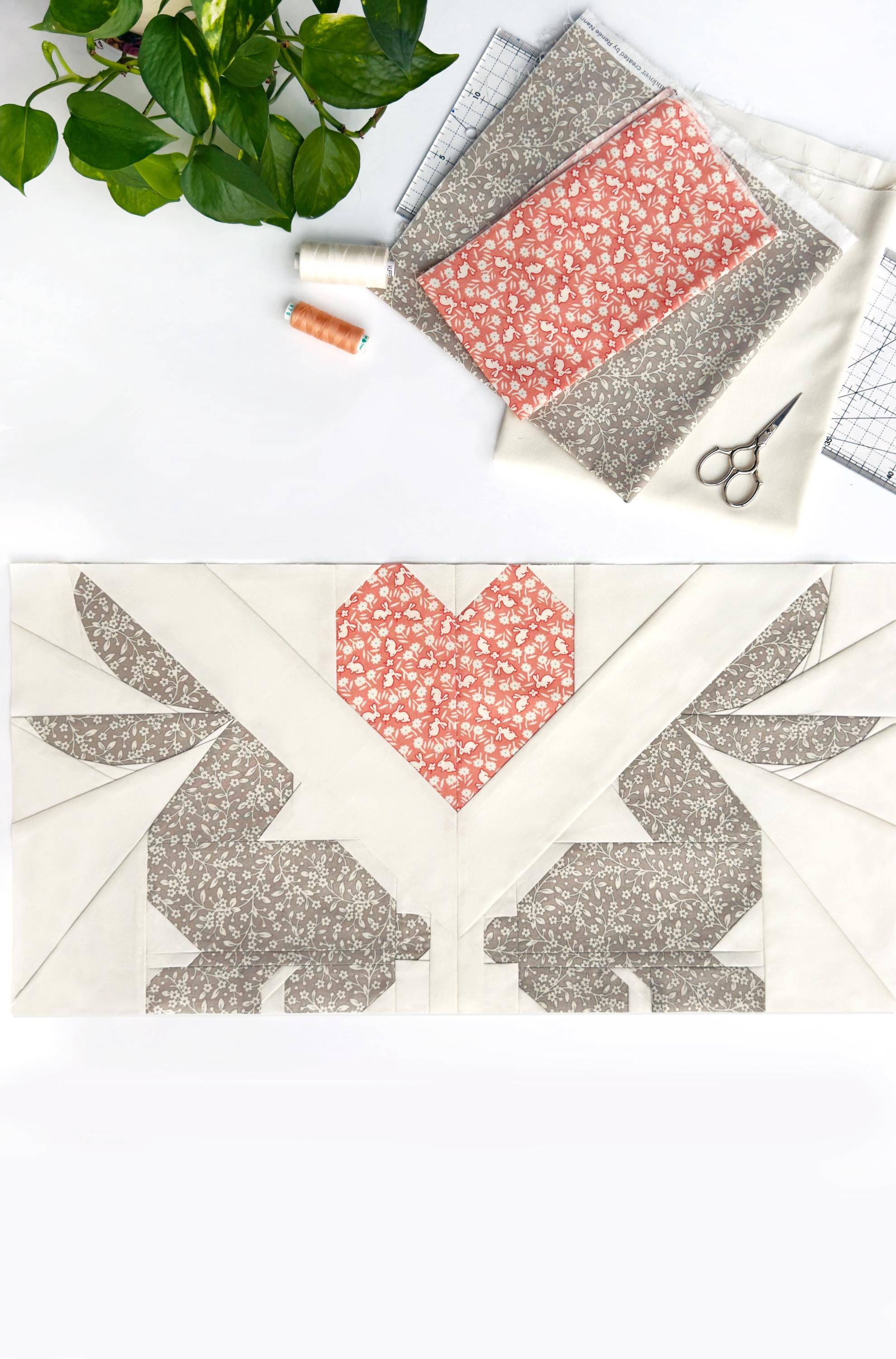 Bunny Love Quilt / Happy Easter Design / FPP Patterns / PDF Pattern - Etsy