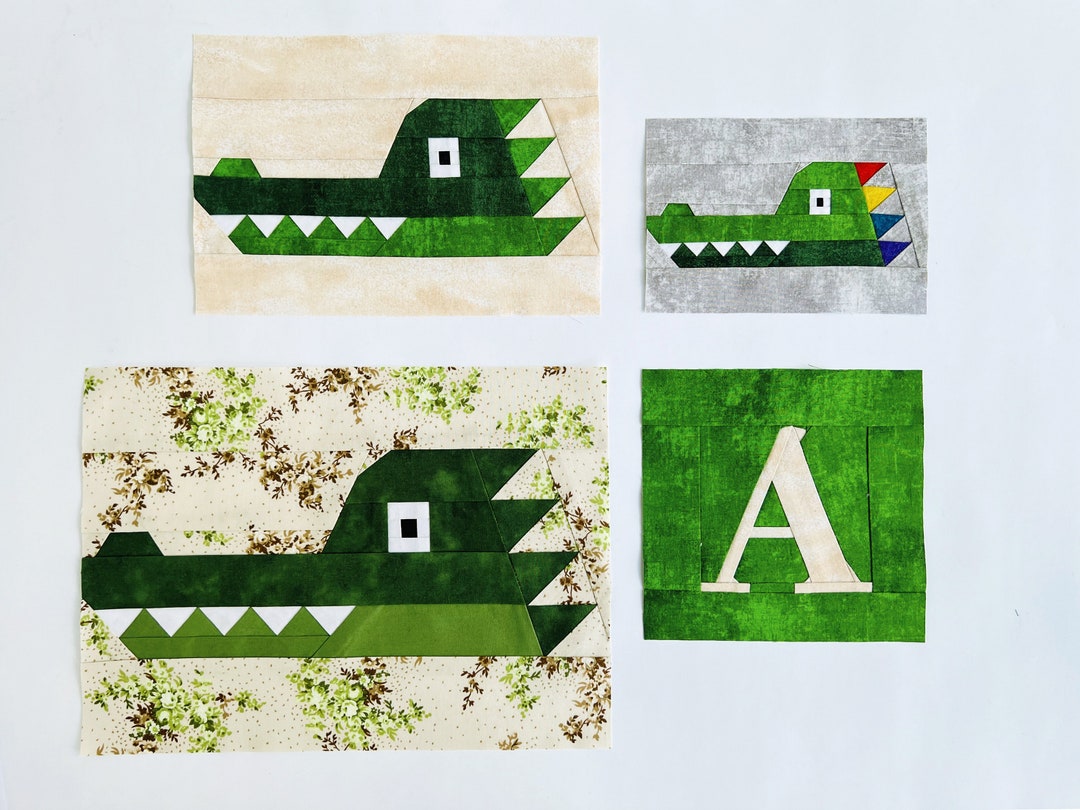 Alligator Quilt Pattern / Crocodile / FPP Quilt Pattern / PDF - Etsy