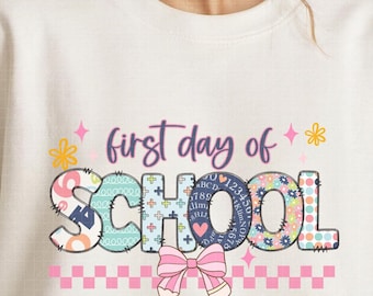 First Day Of School Coquette, Back To School Png, Teacher PNG, Preppy Back To School Png, School Png, First Day Of School Shirt Png