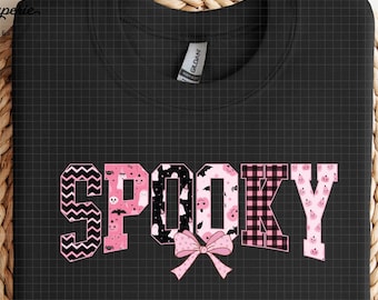 Coquette Halloween Shirt Png, Retro Halloween Spooky Coquette Png, Halloween png, Spooky png, Halloween Girly png, Fall png, Sublimation png