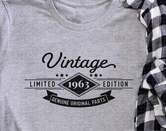 vintage 1963 svg, birthday shirt svg, limited edition svg, aged to perfection, vintage 1963, born in 1963, birthday boy