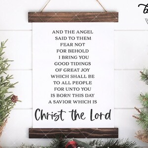 Cristo el Señor SVG, Escritura bíblica SVG, Vacaciones SVG, Escritura SVG, Letrero navideño cristiano SVG, Letrero de granja SVG, Letrero de madera navideño