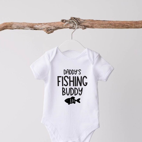 Daddy's Fishing Buddy svg, fishing svg, baby svg, baby outfit svg, father son svg, fathers day svg, baby boy svg, fisherman svg, boy onesie