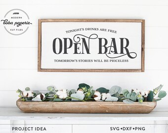 Download Open Bar Sign Svg Etsy
