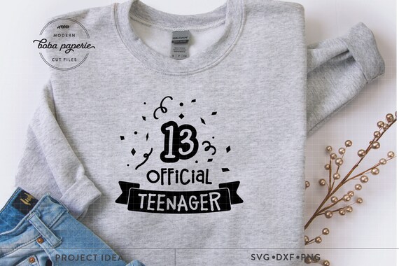 Official Teenager SVG 13th Birthday Svg 13th Birthday Shirt | Etsy
