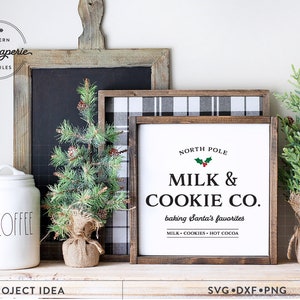 Christmas Sign SVG Bundle, Weihnachtsbäckerei svg, Mistelzweig svg, Schlittenfahrten svg, Milchkeks svg, Zuckerstangen, Nordpol Bett Frühstück svg Bild 7