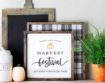 Harvest Festival Svg, Fall Sign Svg, Market Sign, Modern Farmhouse Svg, Autumn Decor SVG, Farmhouse Kitchen svg, Fall Decor svg, Harvest