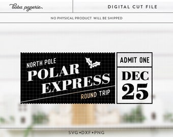 Polar Express Ticket SVG, Christmas SVG, Polar Express SVG, Christmas decor svg, christmas pillow svg, christmas sign svg, vintage christmas