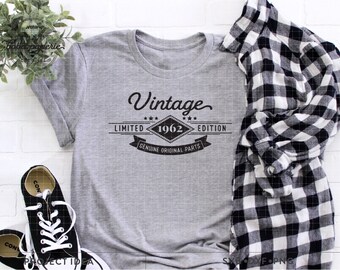 vintage 1962 svg, birthday shirt svg, limited edition svg, aged to perfection, vintage 1962, born in 1962, 1962 birthday girl, birthday girl