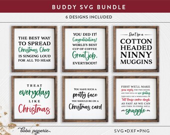 Buddy der Elf SVG, Weihnachten Zeichen svg, Weihnachten svg Bündel, Buddy Zitat svg, lustiges Weihnachtsdekor, Weihnachtsfilmzitat, png Sublimation