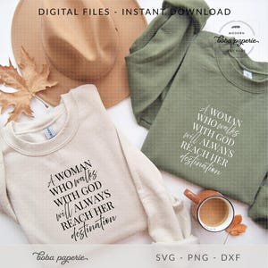 Una donna che cammina con Dio in formato SVG, Mamma cristiana in formato SVG, Maglietta cristiana in formato SVG, Fede in formato SVG, Religioso in formato SVG, Bibbia in formato SVG, Grazia in formato SVG, Campo Biblico in formato SVG