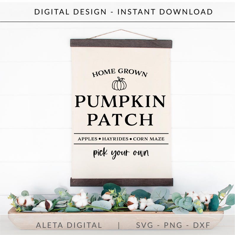 Pumpkin Patch svg, fall svg, fall decor svg, wood sign svg, autumn svg, rustic svg, rustic farmhouse svg, modern farmhouse svg, pumpkin svg image 3