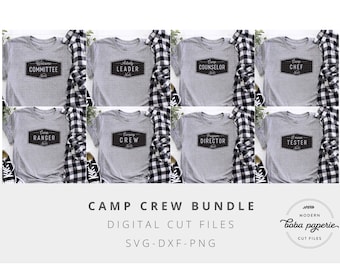 Camp Crew Bundle svg, Summer Camp SVG, School Camp, Kids Camp, Summer Camp at Home, camp shirt svg, camp counselor, camping crew svg
