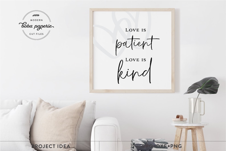 Love is Patient Love is Kind SVG Bible Verse Svg Love Quote Etsy