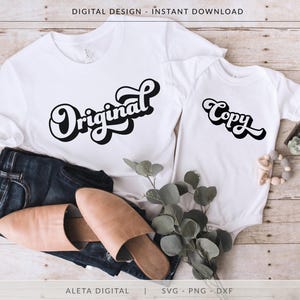 Arquivo SVG original, SVG "Papai e Eu", SVG "Mamãe e Eu", SVG "Mamãe e Filha", Camisetas combinando para pai e filho, SVG para o Dia dos Pais