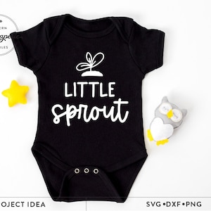 Little sprout SVG, baby svg, pasgeboren svg, baby outfit svg, pasgeboren gezegde svg, lente baby svg, minimalistische Romper svg, babyshower cadeau