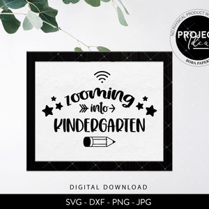 Download Zooming Into Kindergarten Svg Back To School Svg Distance Etsy