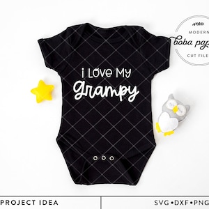 Eu amo meu vovô SVG, vovô SVG, não sou vovô SVG, dia dos namorados SVG, bebê SVG, roupa de bebê SVG, recém-nascido SVG, avós SVG,