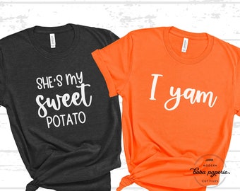 Couple Thanksgiving Shirt, She's My Sweet Potato I Yam Svg, Thanksgiving Friend Shirts, Matching Thanksgiving Shirts, Fall couple mug