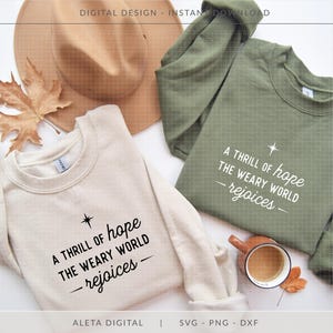 Una emoción de esperanza Svg / Archivos Svg / Descarga digital / Svg cristiano / Svg de pesebre / Escena de la Natividad Png / Archivos cristianos de Navidad