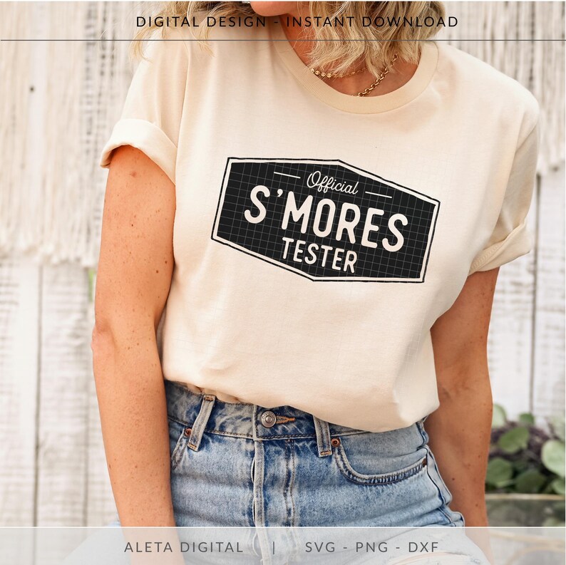 Official S'mores Tester SVG, Summer Camp SVG, funny camp shirt, smores svg, summer shirt svg, funny summer shirt, kids camp, camp life svg image 2