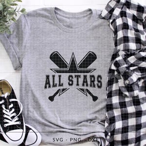 All Stars svg, softbal svg, honkbal svg, sjabloon, embleem, softbalteam, honkbalteam, stiksels, snijbestand, softbalhonkbalshirt