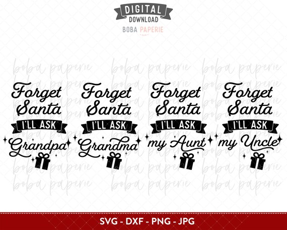 Download Forget Santa Svg Bundle Christmas Ornament Svg 4 Funny Etsy