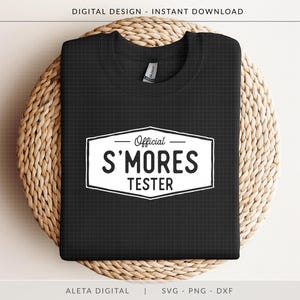 Official S'mores Tester SVG, Summer Camp SVG, funny camp shirt, smores svg, summer shirt svg, funny summer shirt, kids camp, camp life svg image 3