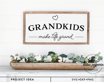 Grandkids Make Life Grand SVG, Grandchildren svg, family quote svg, grandkids quote svg, grandparents gift svg