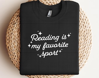 Reading is my favorite sport SVG,  funny reading quote, book lover shirt, bookish svg, librarian gift, reading sweatshirt, book club