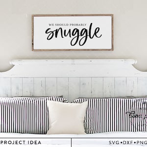 We moeten waarschijnlijk lekker liggen SVG, Valentijnsdag svg, paar svg, boerderij teken svg, huwelijk SVG, jonggehuwde svg, boven het bed teken svg, romantisch