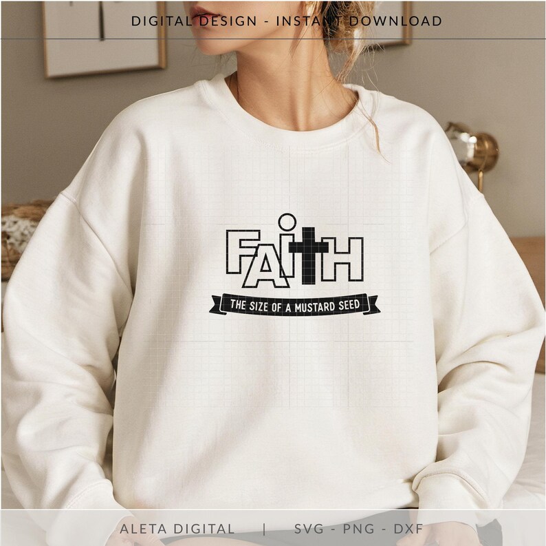Faith the Size of a Mustard Seed Svg, Religious Svg, Christian SVG ...