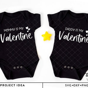 Mamãe é meu namorado SVG, Papai é meu namorado SVG, Dia dos Namorados Svg, roupa de bebê gêmeo SVG, presente de dia dos namorados, gêmeo SVG