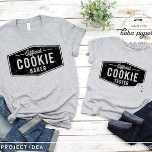 offizieller Cookie Baker svg, offizieller Cookie-Tester SVG, passendes Shirt svg