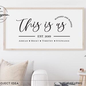 Personalized This is Us Blended & Blessed Svg, Blended Family SVG, Personalized Family SignSvg, Personalized Family Svg,