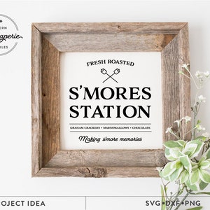 Estación de S'mores SVG, Campamento de verano SVG, Letrero de campamento SVG, Vida en el campamento SVG, Camiseta de campamento SVG, Campamento divertido SVG, Fogata SVG, Asar malvaviscos